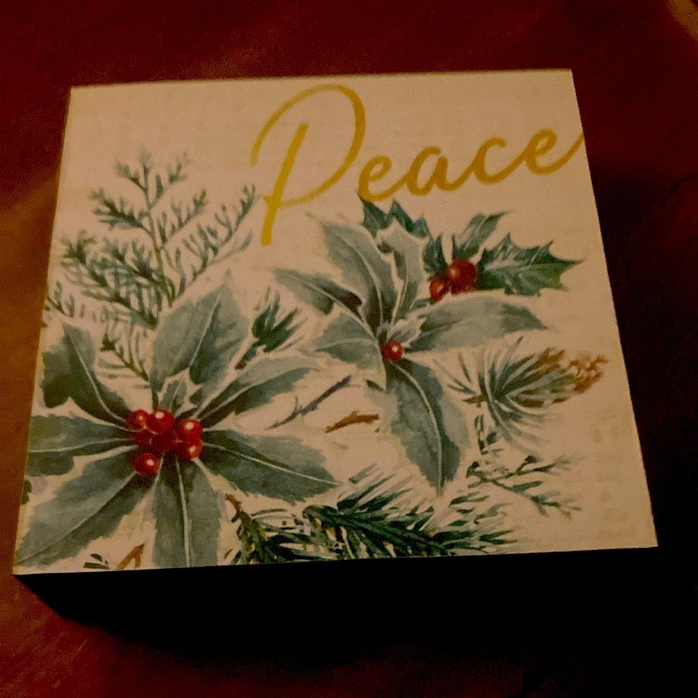 Ashland Christmas tabletop decor new green red peace - Picture 2 of 9